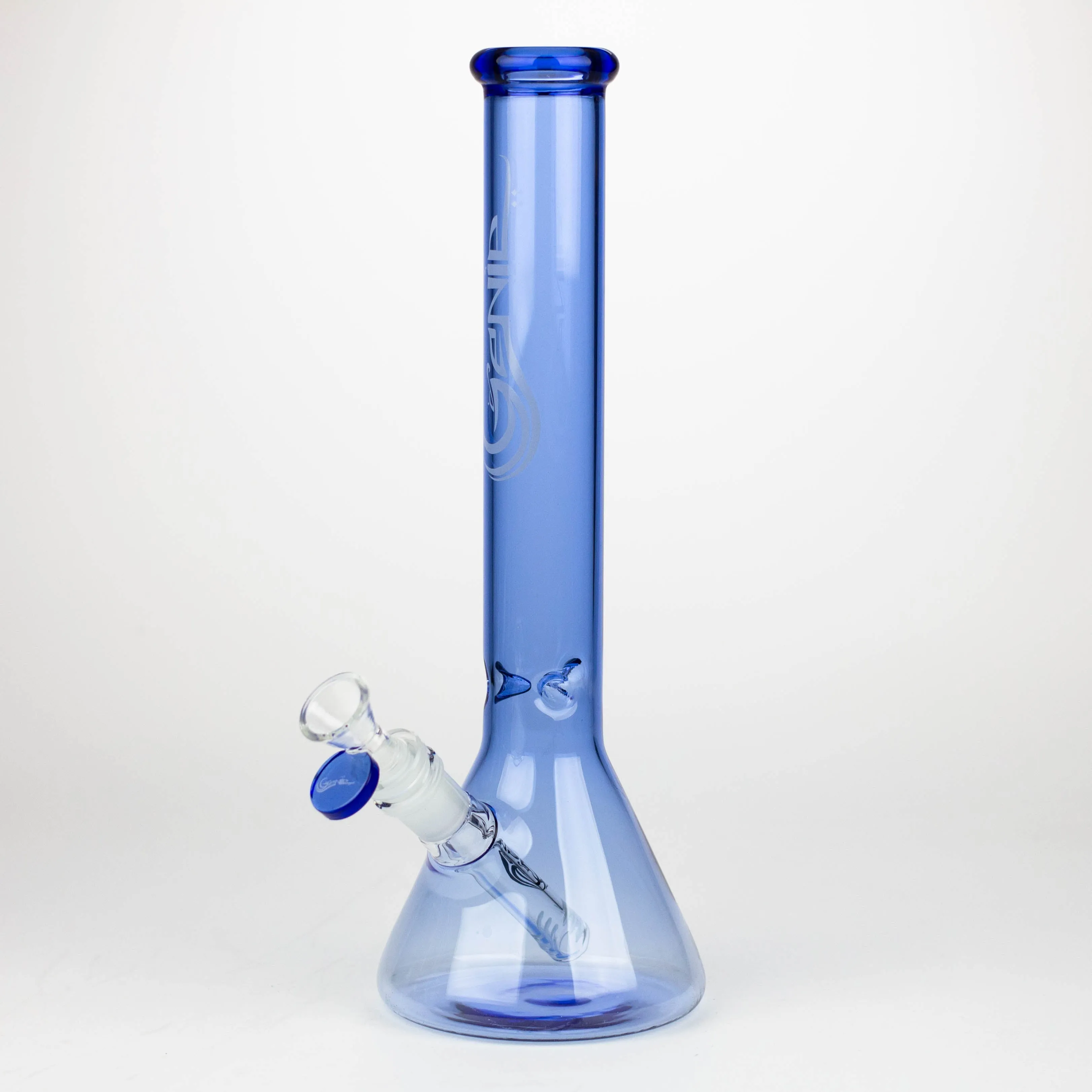 12" color tube glass water bong