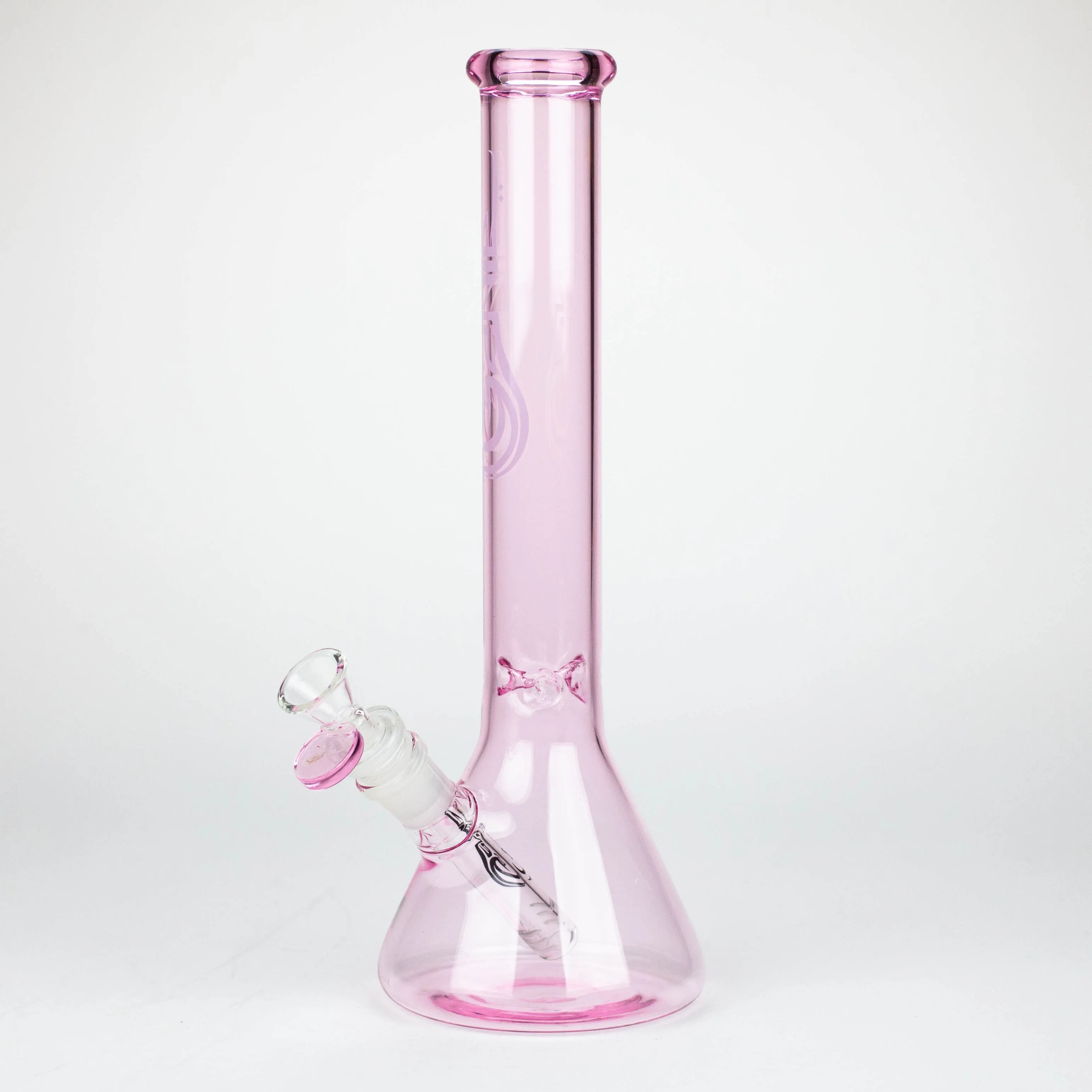 12" color tube glass water bong