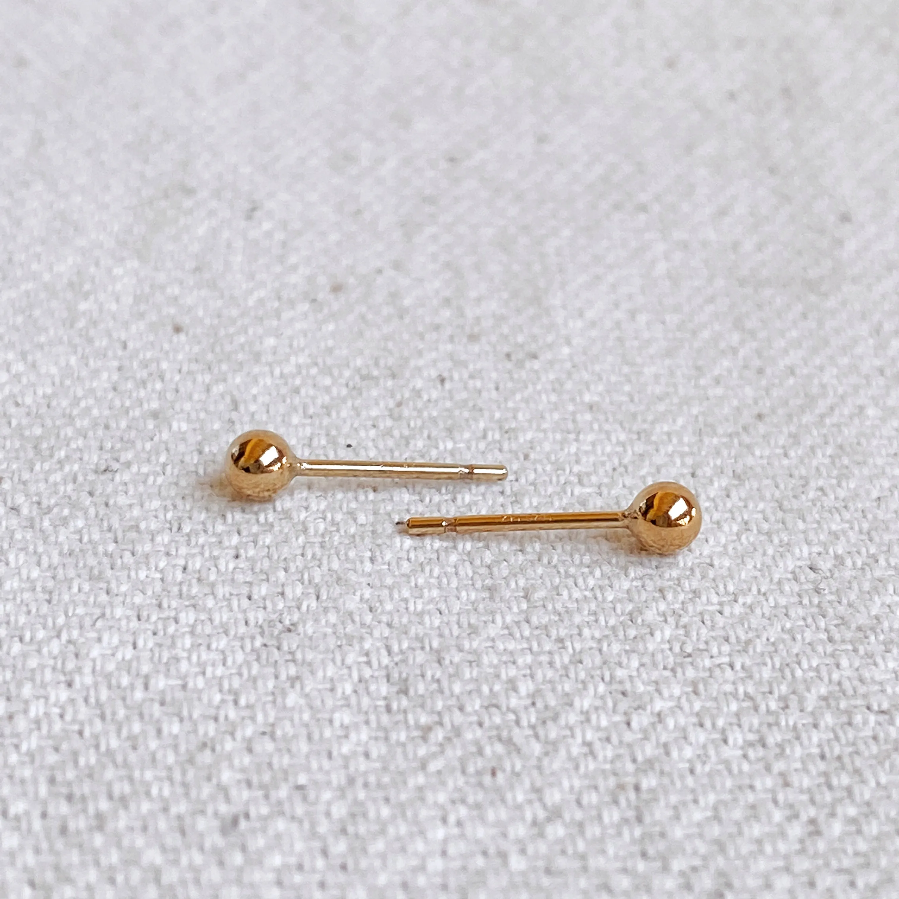 14k Gold Filled 3.0mm Ball Stud Earring