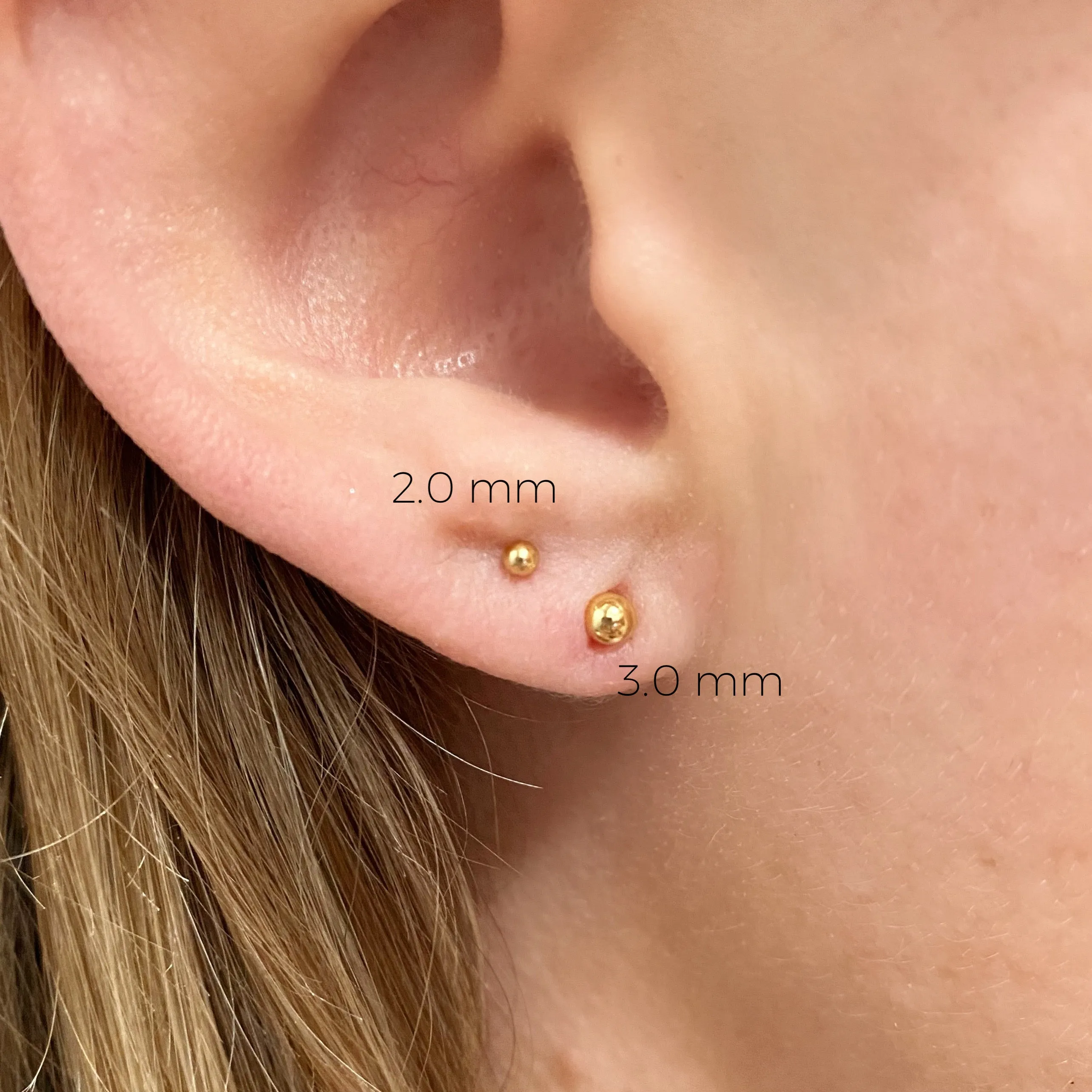 14k Gold Filled 3.0mm Ball Stud Earring