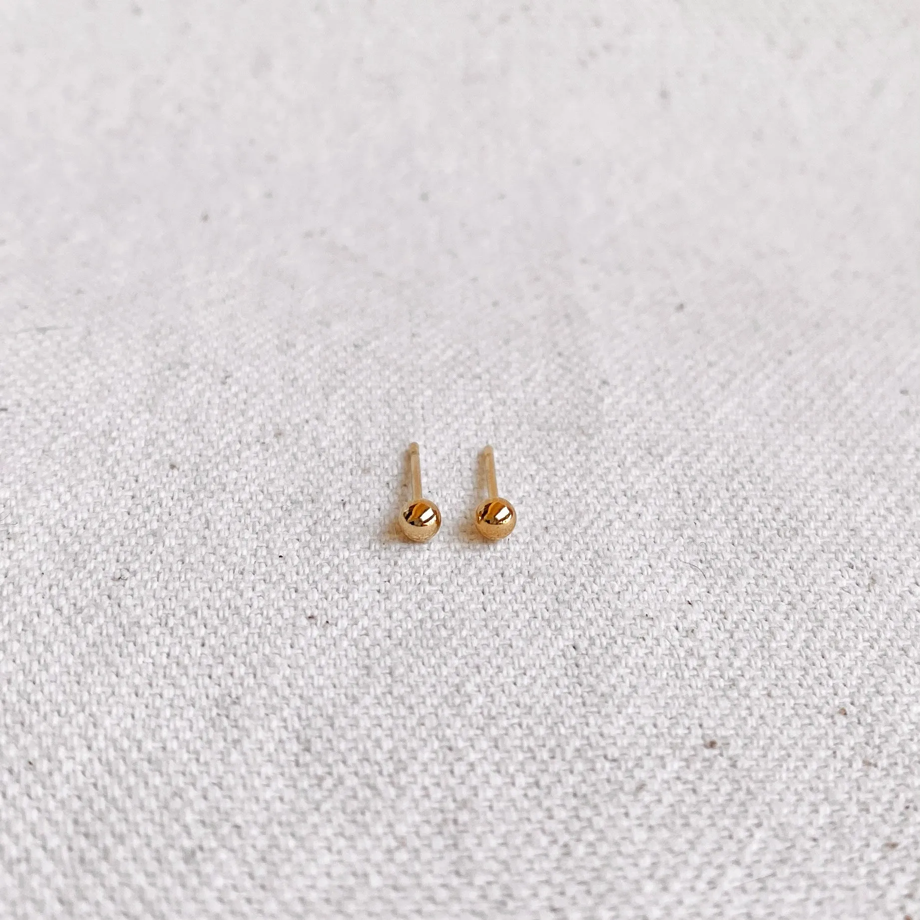 14k Gold Filled 3.0mm Ball Stud Earring