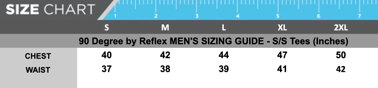 90 Degree By Reflex Men's Mesh V Neck Short Sleeve T Shirt