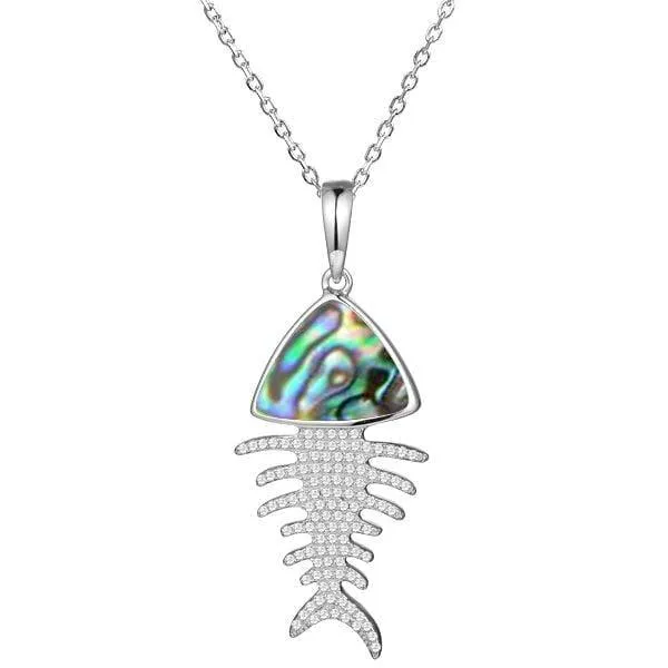 Abalone Fishbone Pendant