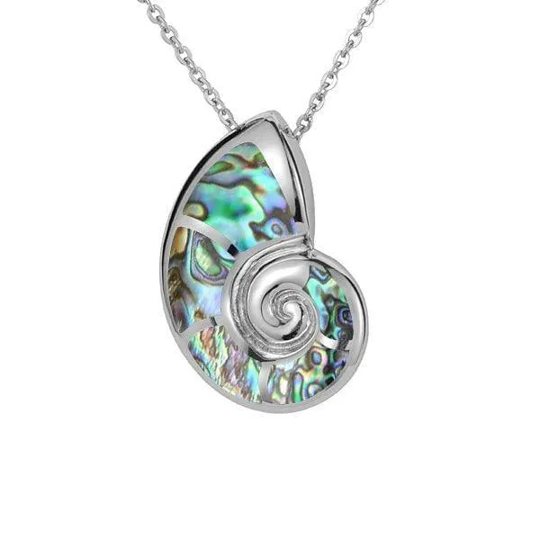 Abalone Nautilus Shell Pendant