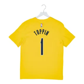 Adult Indiana Pacers #1 Obi Toppin Statement Name and Number T-shirt by Jordan