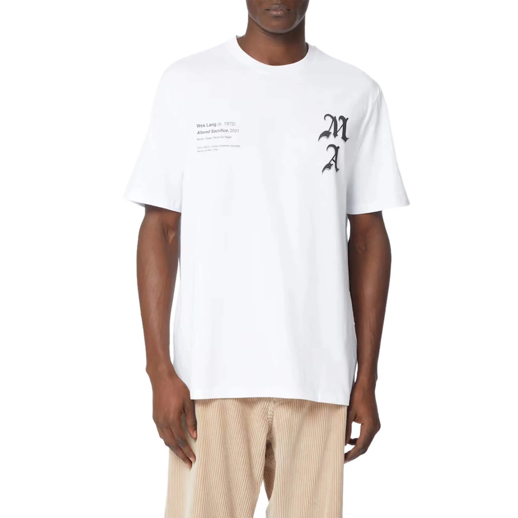 Amiri Wes Lang Checker Skull White T Shirt