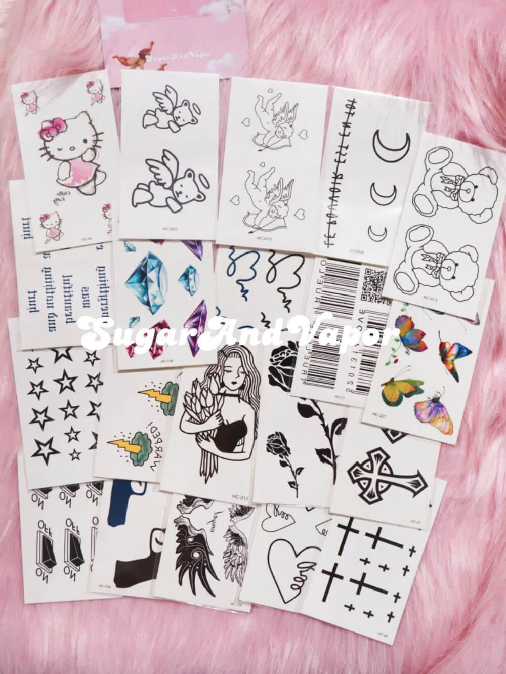 Angels and More Aesthetic Temporary Tattoos Set of 20