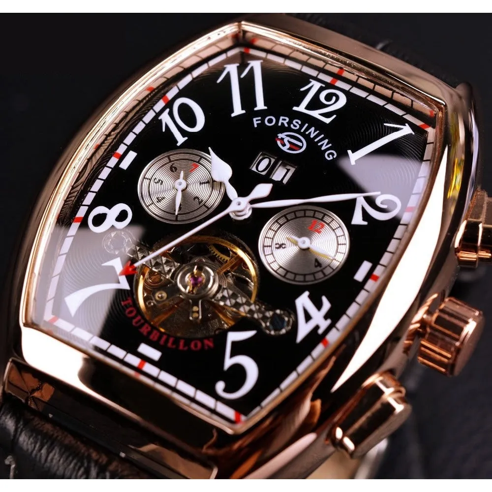 Automatic Stainless Steel Casual Buckle Date Month Display Watch for Men