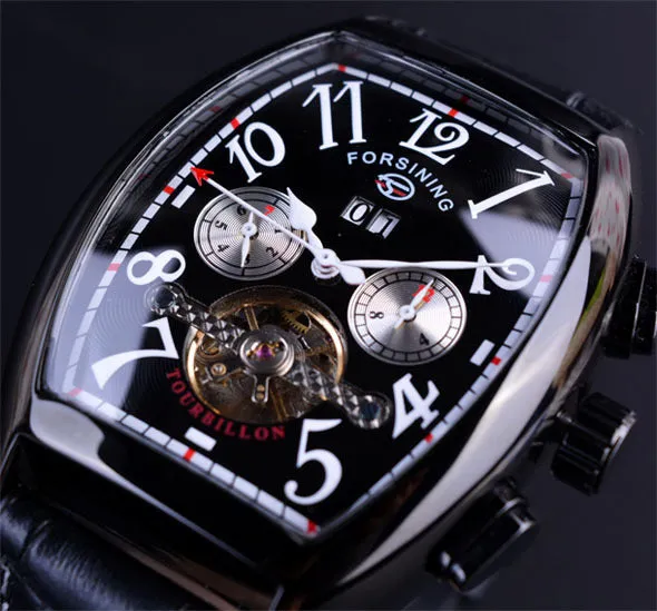 Automatic Stainless Steel Casual Buckle Date Month Display Watch for Men