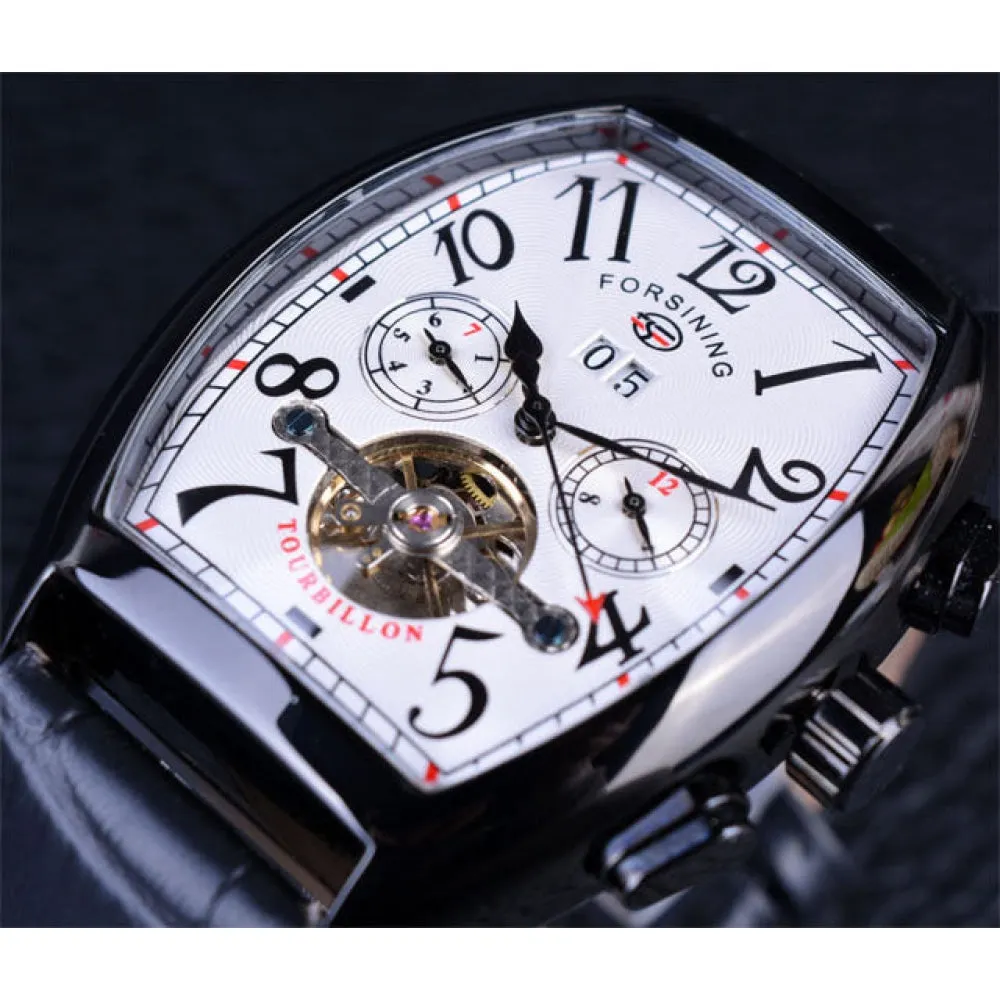 Automatic Stainless Steel Casual Buckle Date Month Display Watch for Men