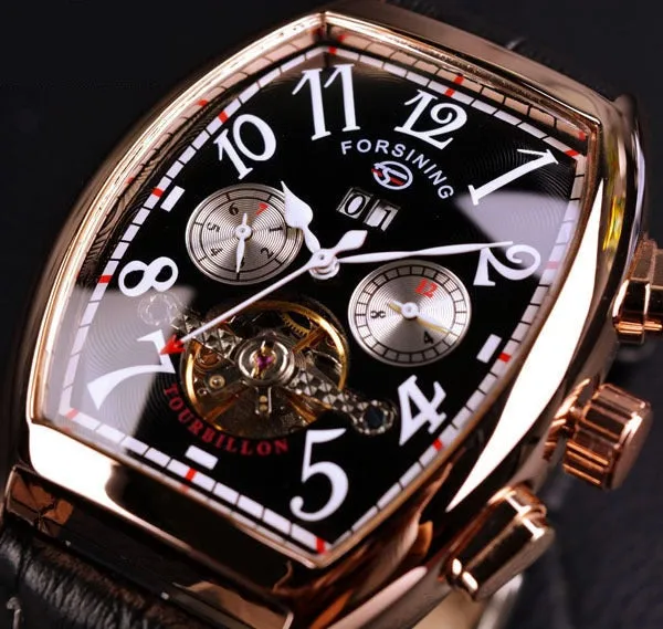 Automatic Stainless Steel Casual Buckle Date Month Display Watch for Men