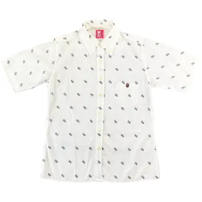 Bape button monogram shirt size XS