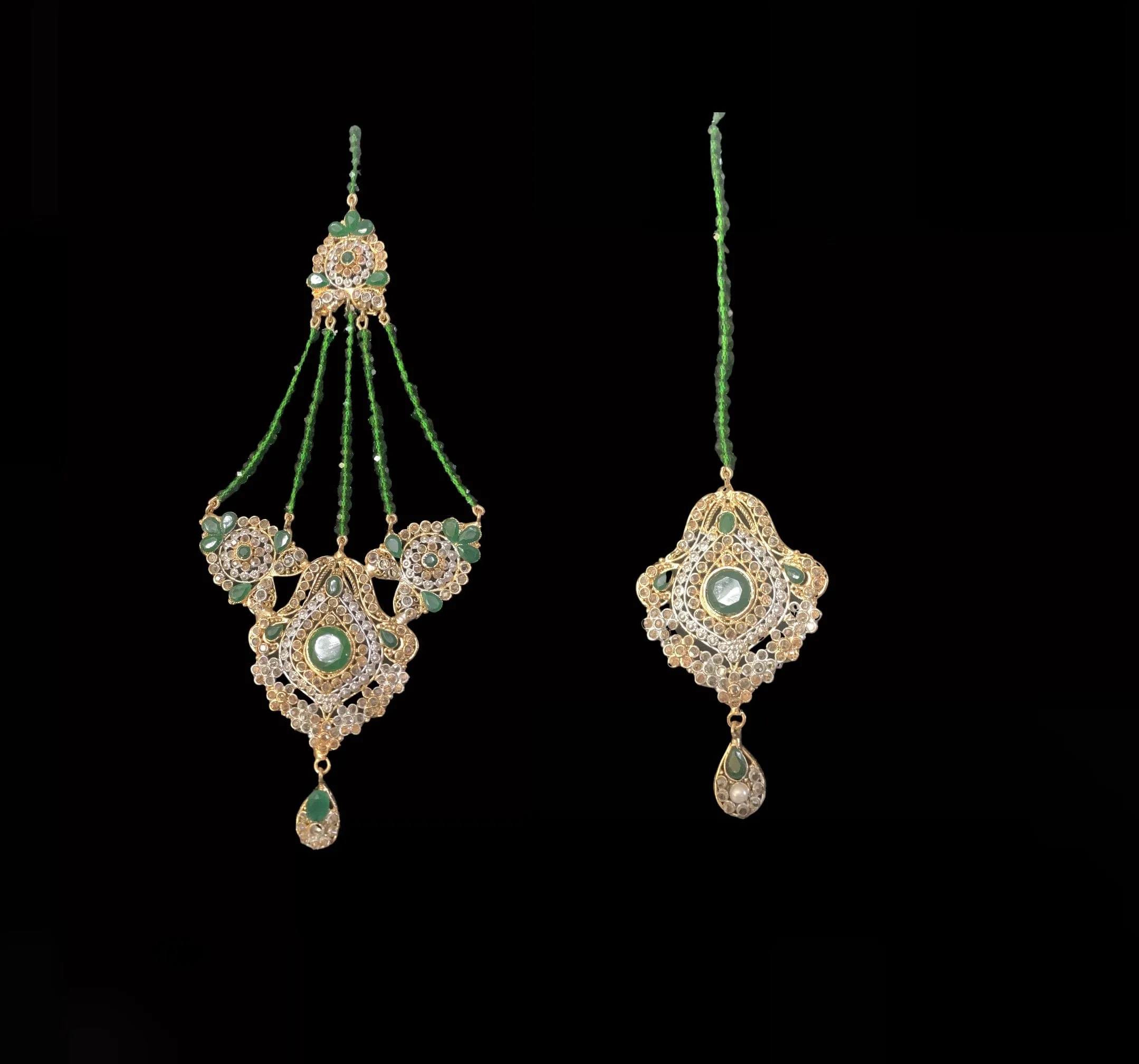 BR23 Miraya  bridal set in green ( READY TO SHIP)