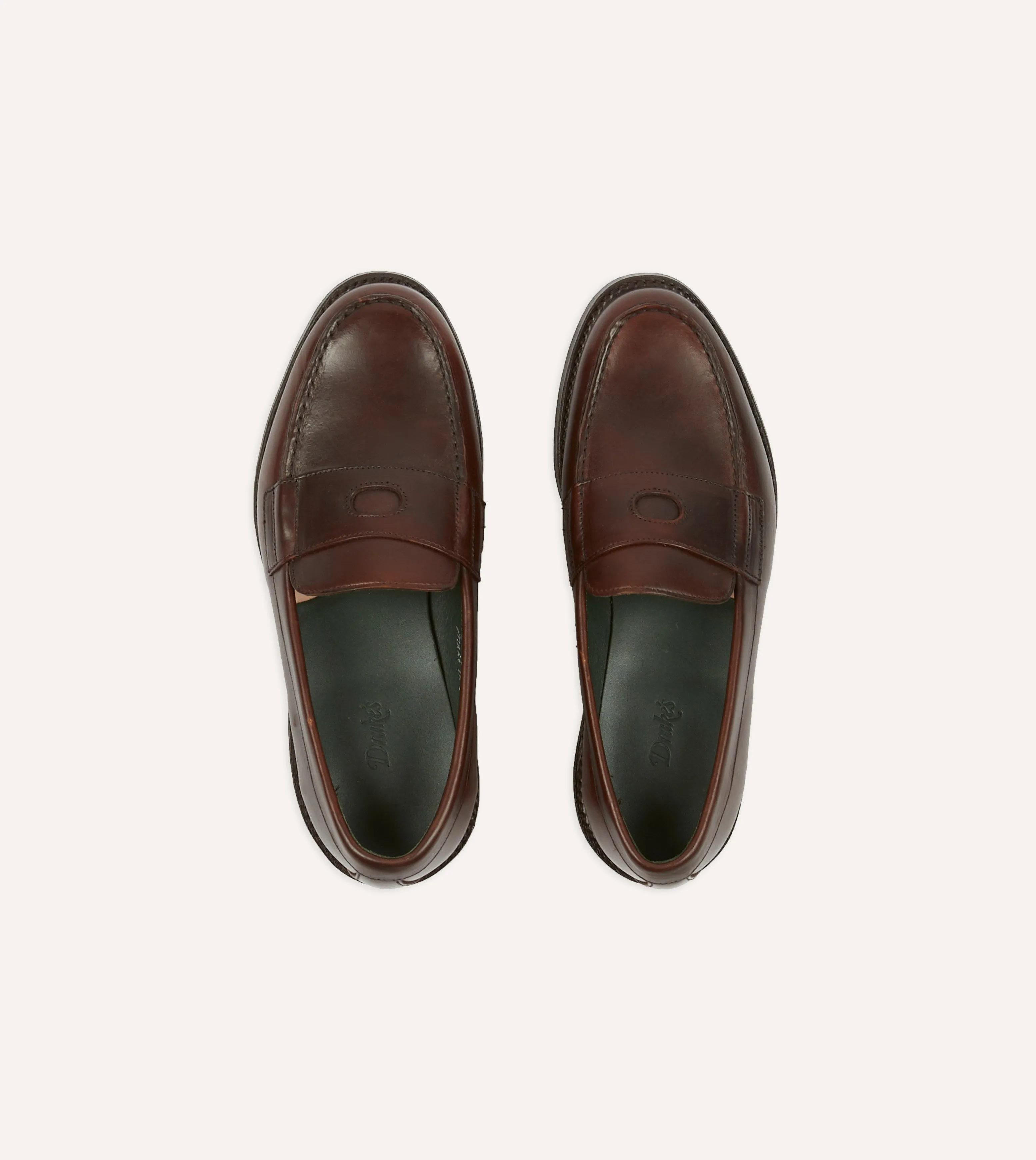 Brown Leather Charles Goodyear Welted Penny Loafer