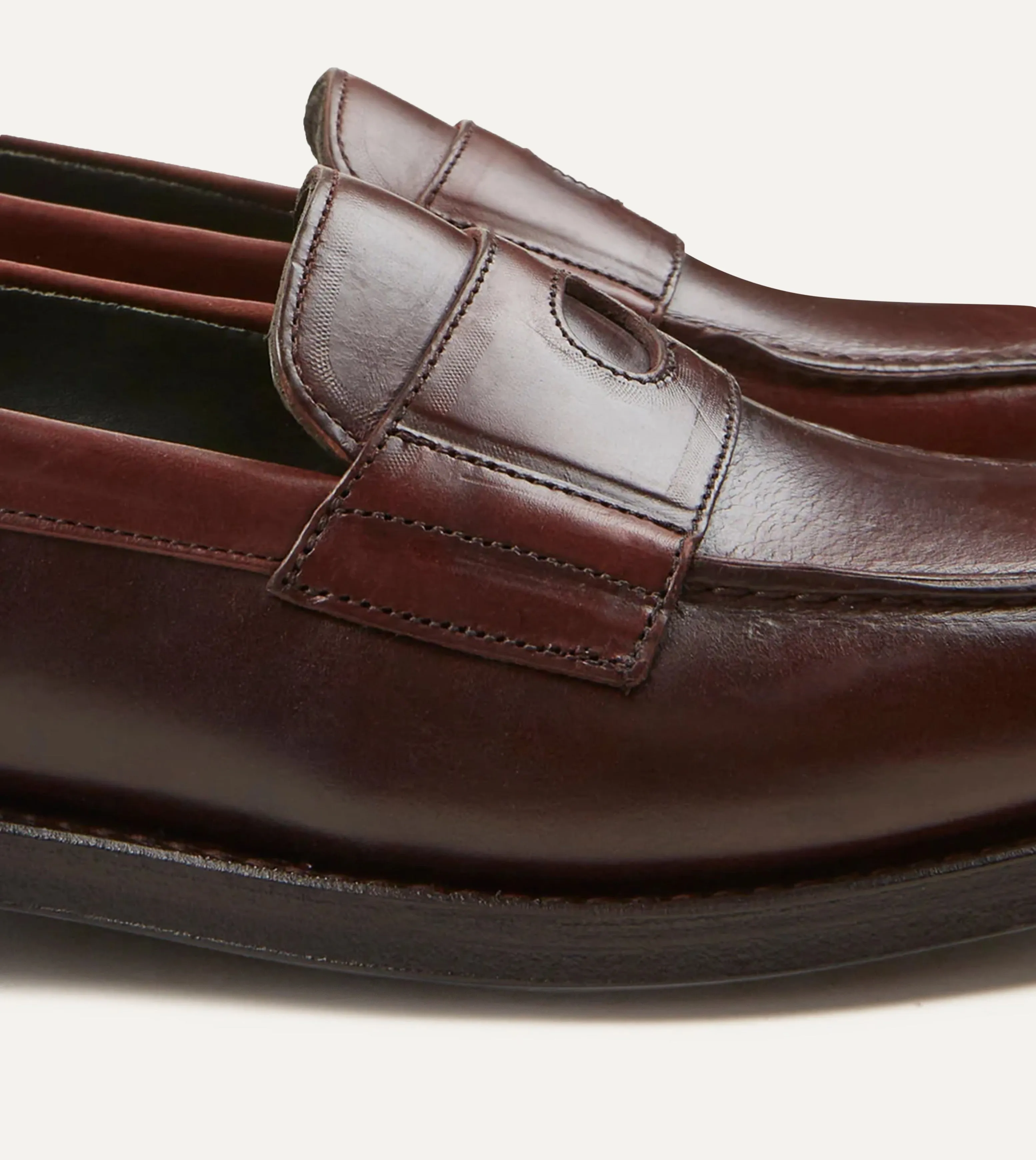 Brown Leather Charles Goodyear Welted Penny Loafer