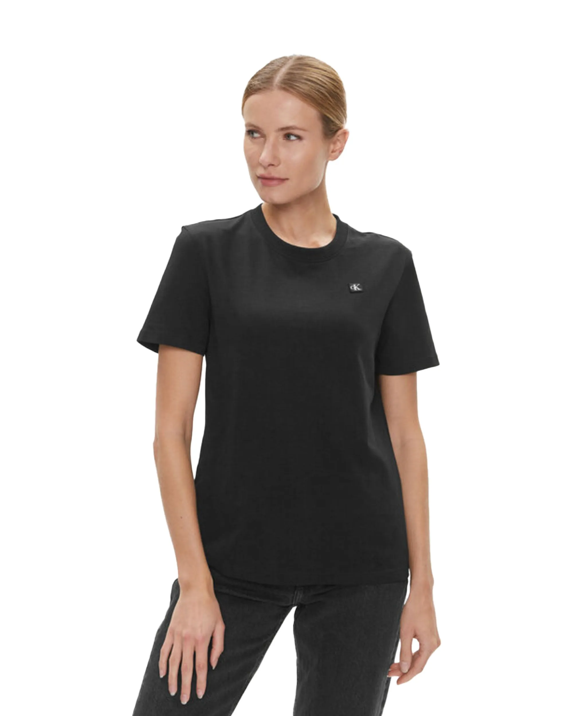 Calvin Klein Embro Badge Regular Tee Nero