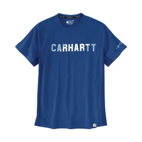 Carhartt Men's Force Relaxed Fit Midweight Short-Sleeve Graphic T-Shirt - Glass Blue