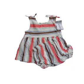 Carter's White Striped Sleeveless Dress Set (6 months) | Brand New |