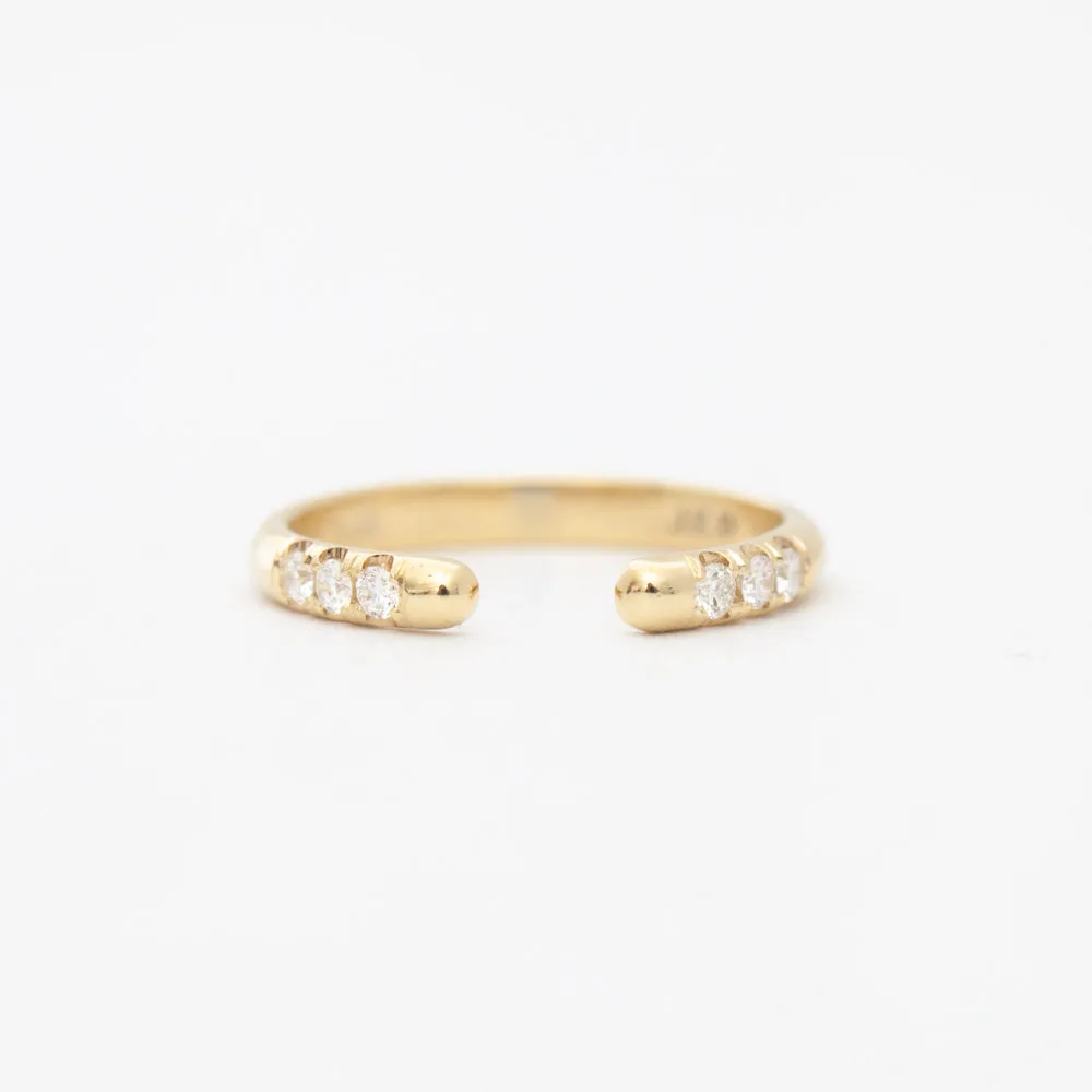 Chubby Diamond Equilibrium Cuff Ring