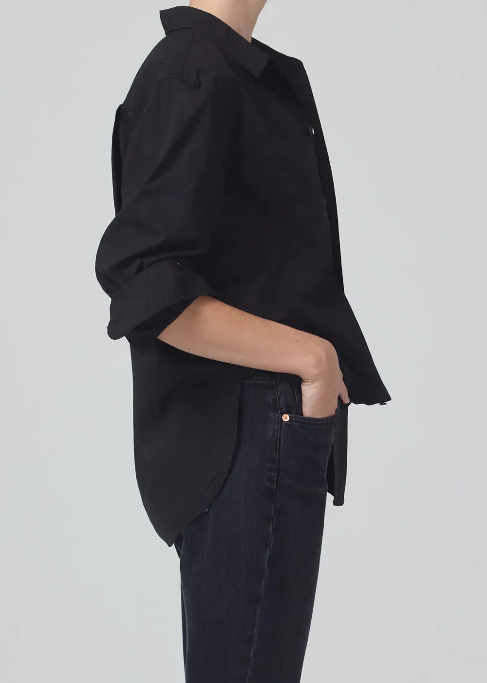 Citizens of Humanity - Kayla Shrunken Shirt - Black