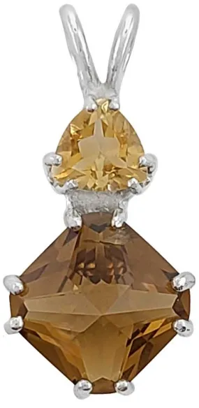 Citrine Mini Magician Stone? with Trillion Cut Golden Topaz