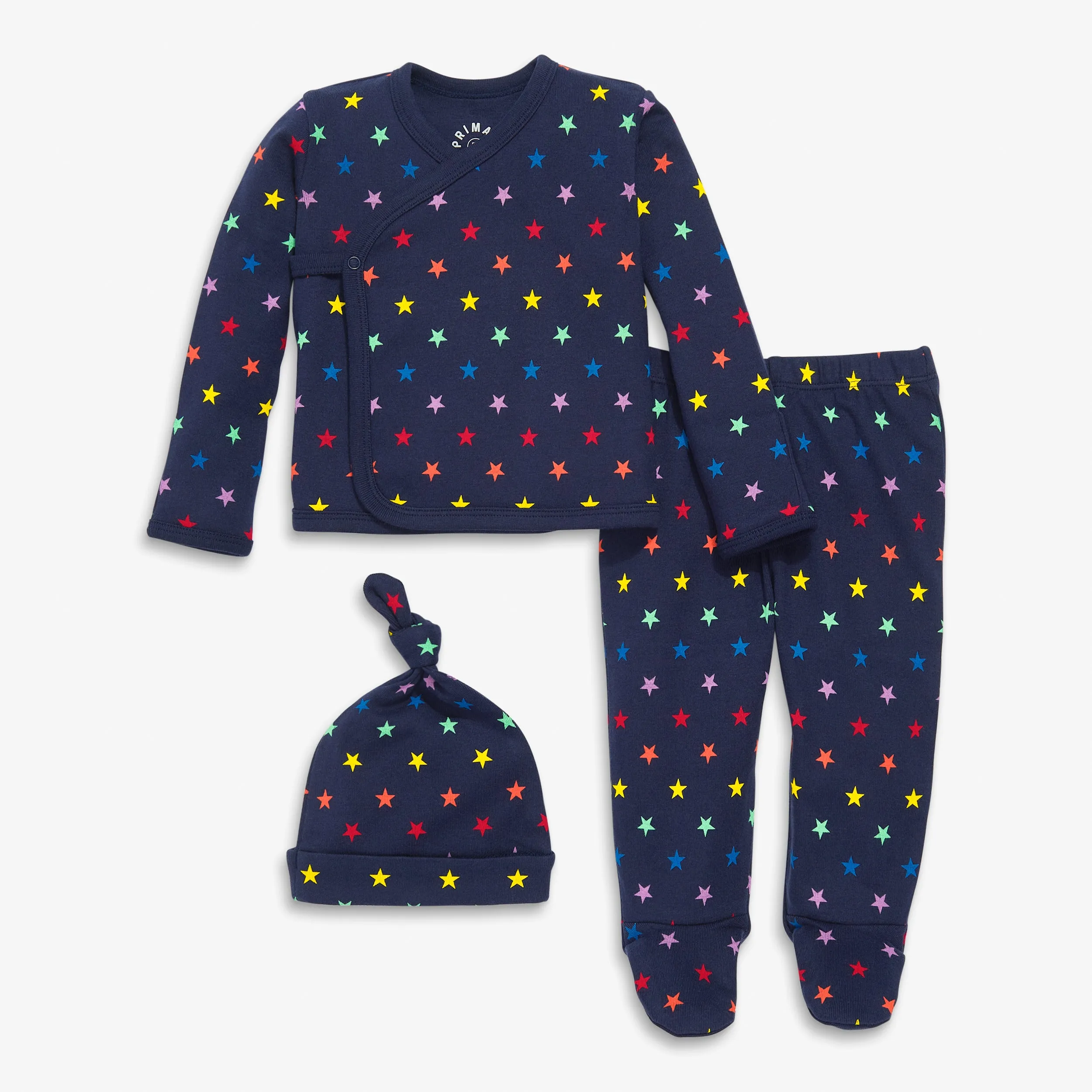 Clearance baby three-piece gift set in mini rainbow star