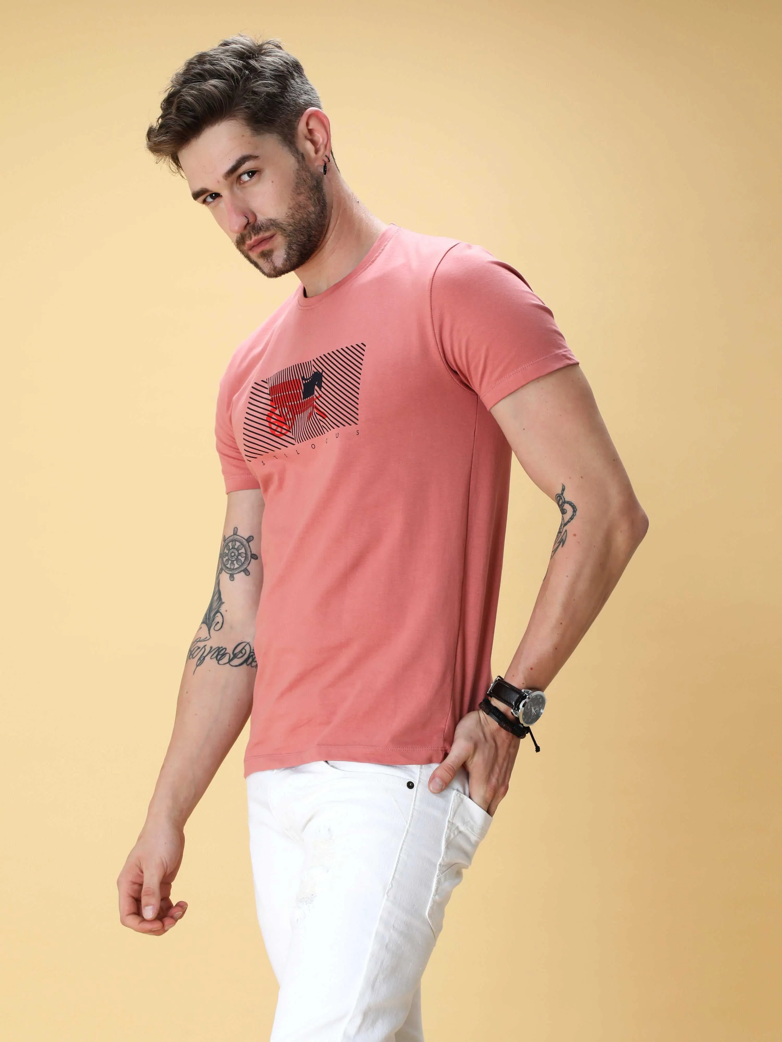 Coral Crew Neck T-Shirt