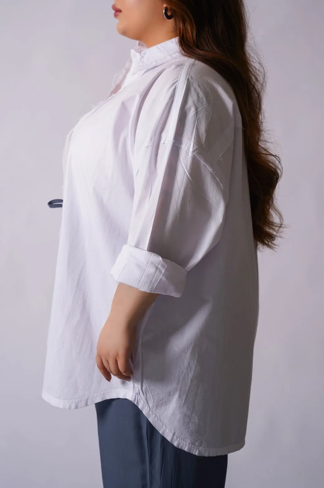 CURVE FRAYED SHIRT