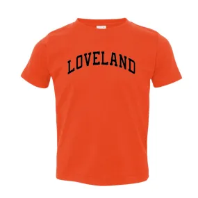 Curved Loveland T-Shirt on Orange-TODDLER