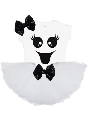 Cute Ghost Halloween Costume Tutu Outfit