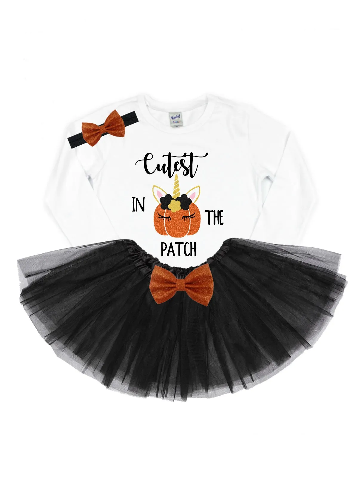 Cutest In The Patch Unicorn Pumpkin Tutu Outfit