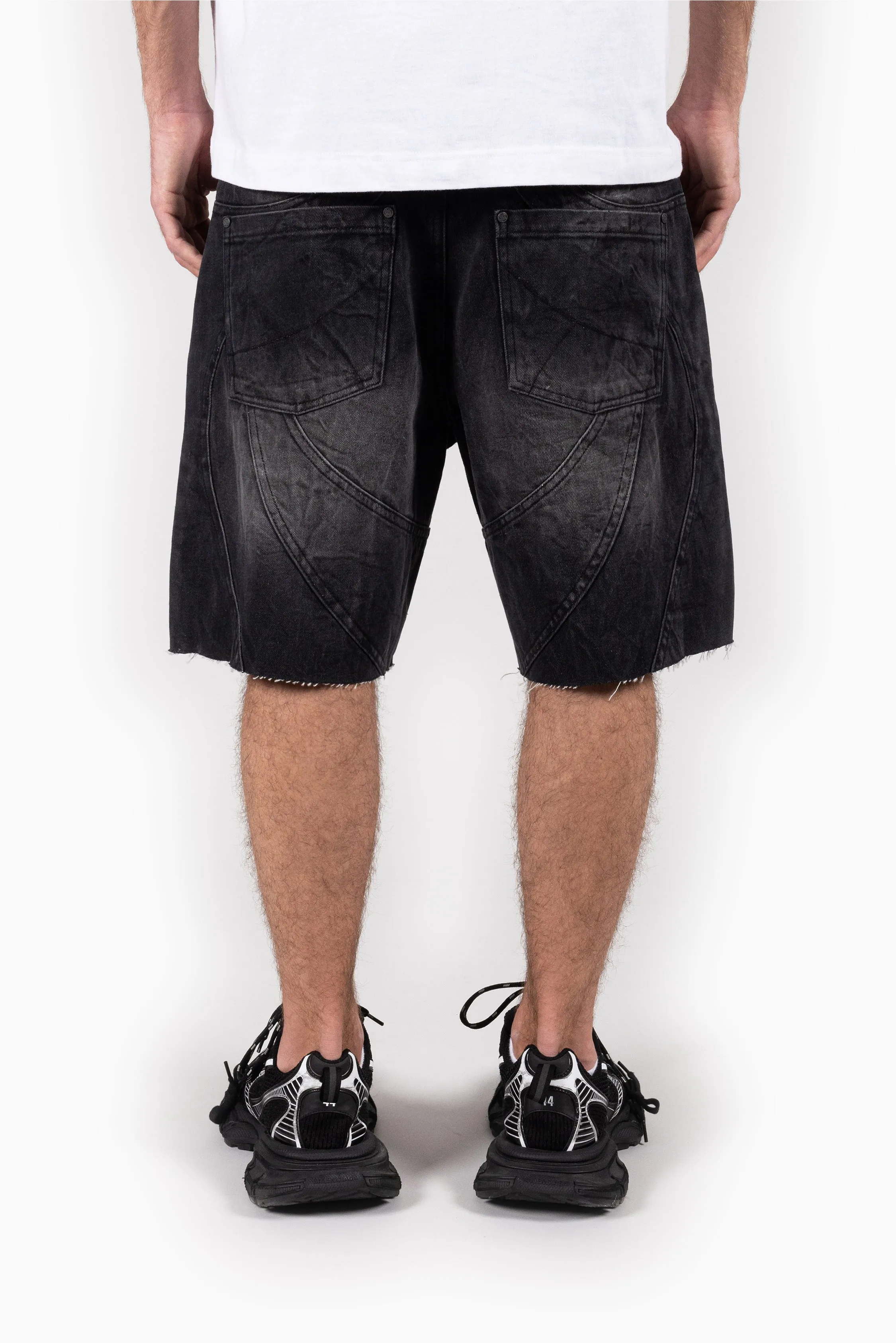 CUTLINE WAVE BLACK SHORTS