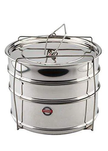 Embassy Cooker Separator Set Suitable for 6 Litres Prestige Outer-Lid Pressure Cooker (3 Containers, Stainless Steel)