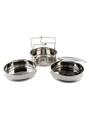 Embassy Cooker Separator Set Suitable for 6 Litres Prestige Outer-Lid Pressure Cooker (3 Containers, Stainless Steel)