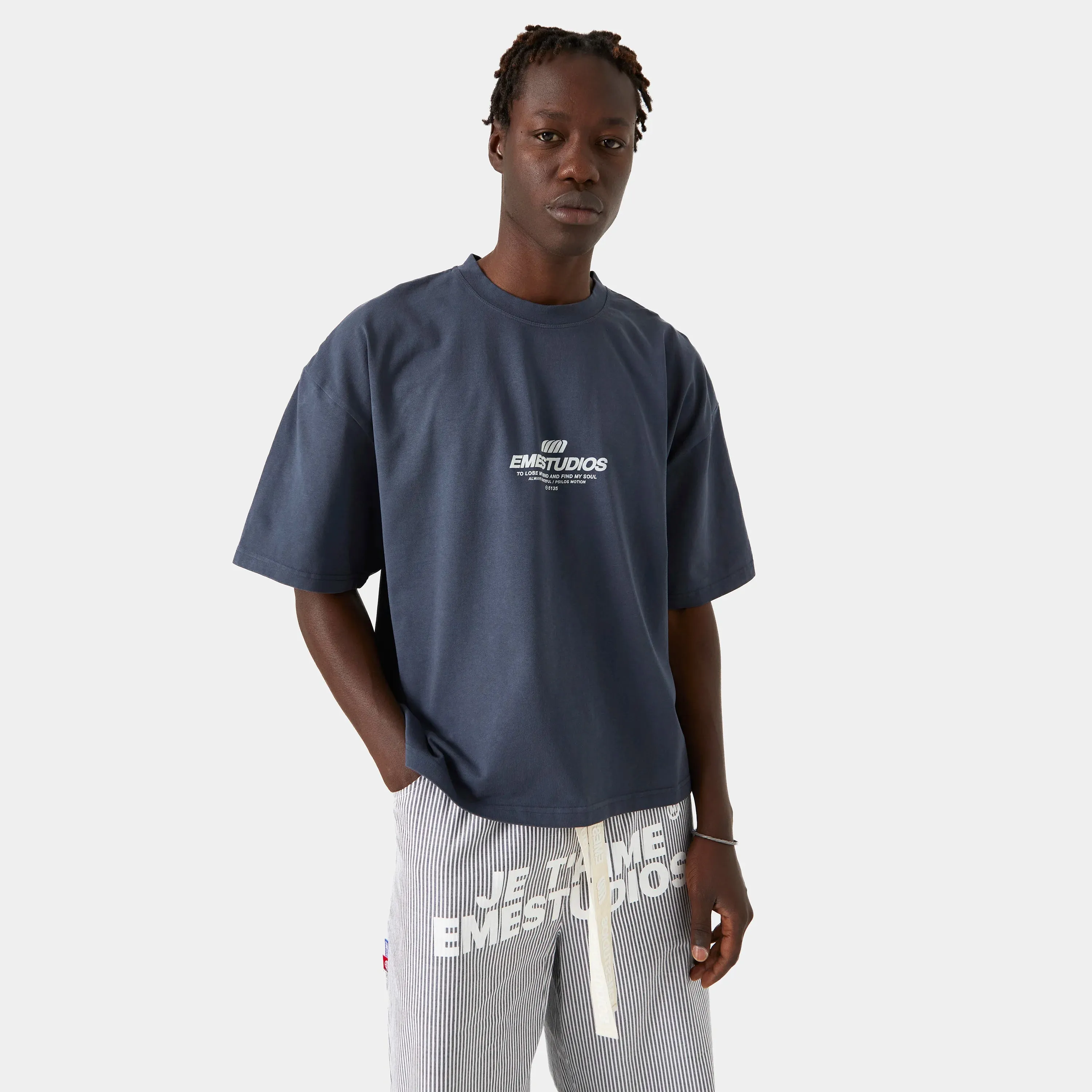 F Psilos Navy Oversized Tee