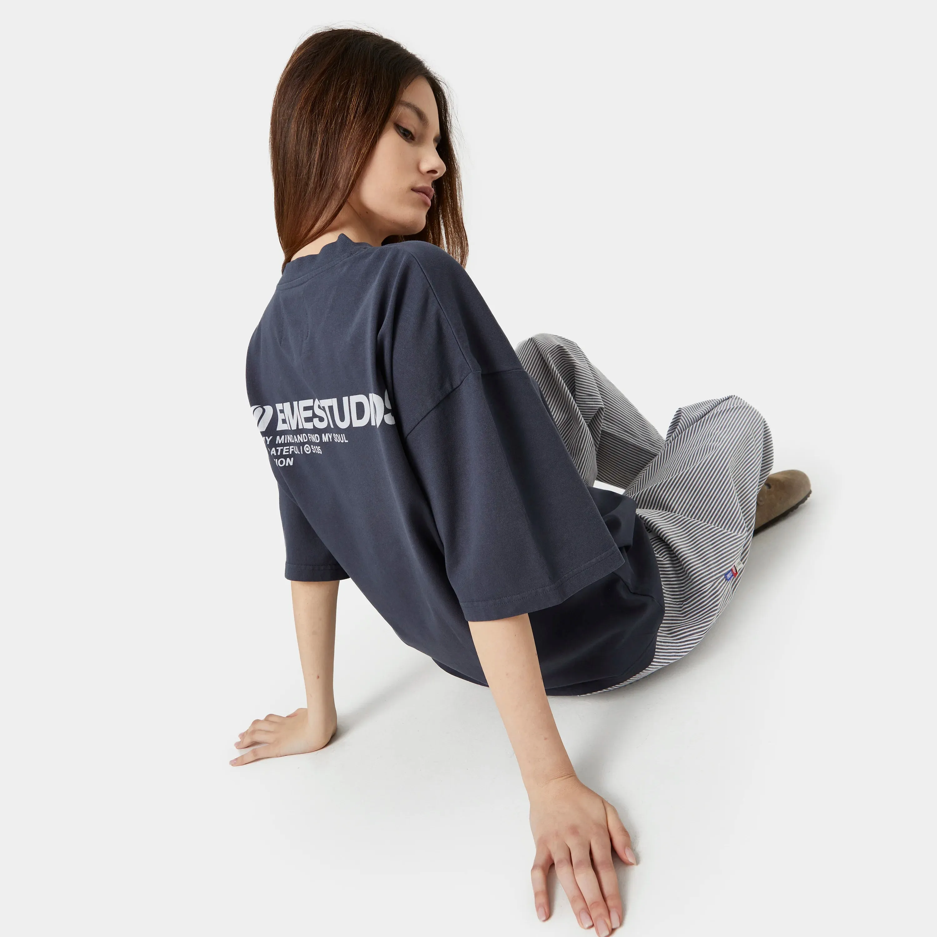 F Psilos Navy Oversized Tee