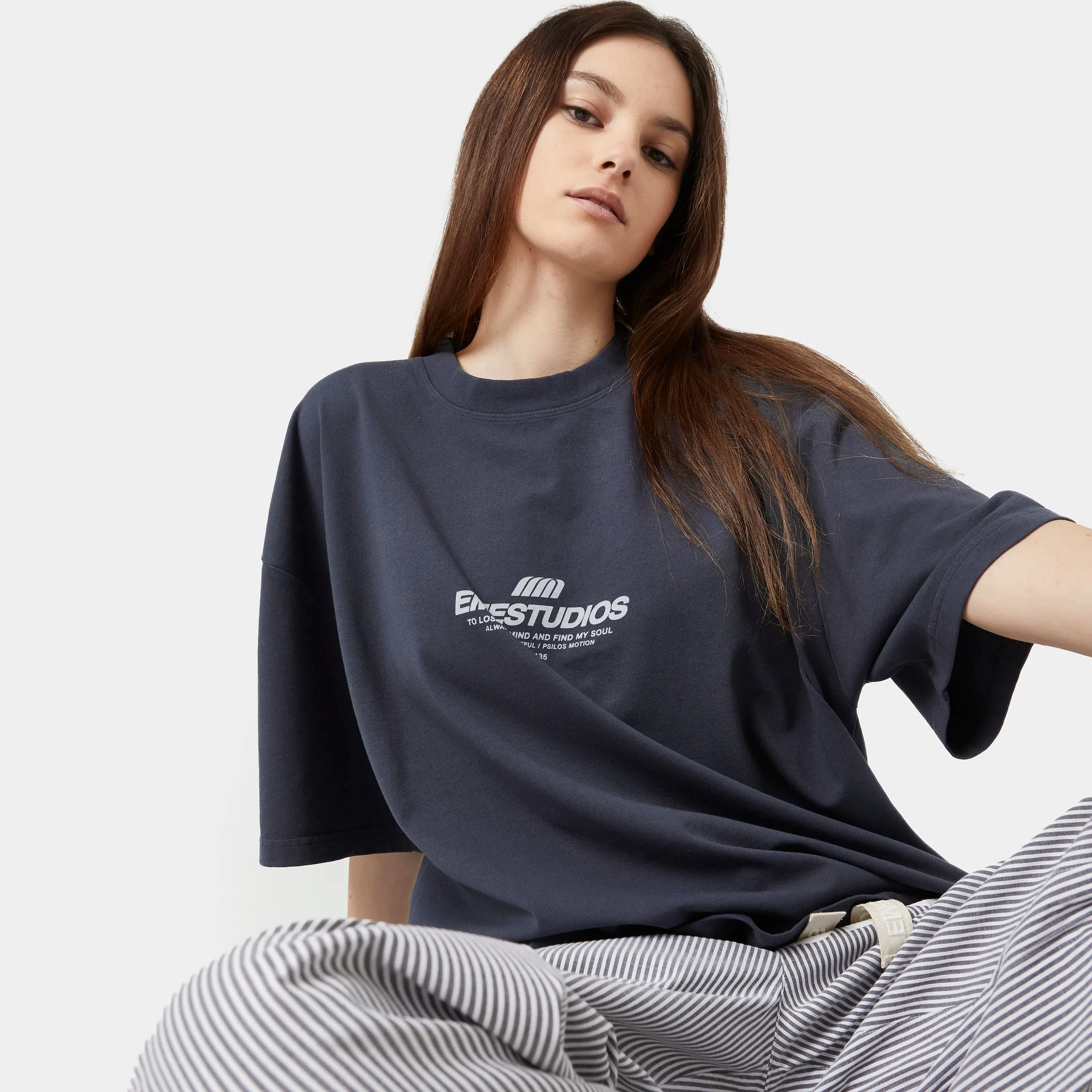 F Psilos Navy Oversized Tee