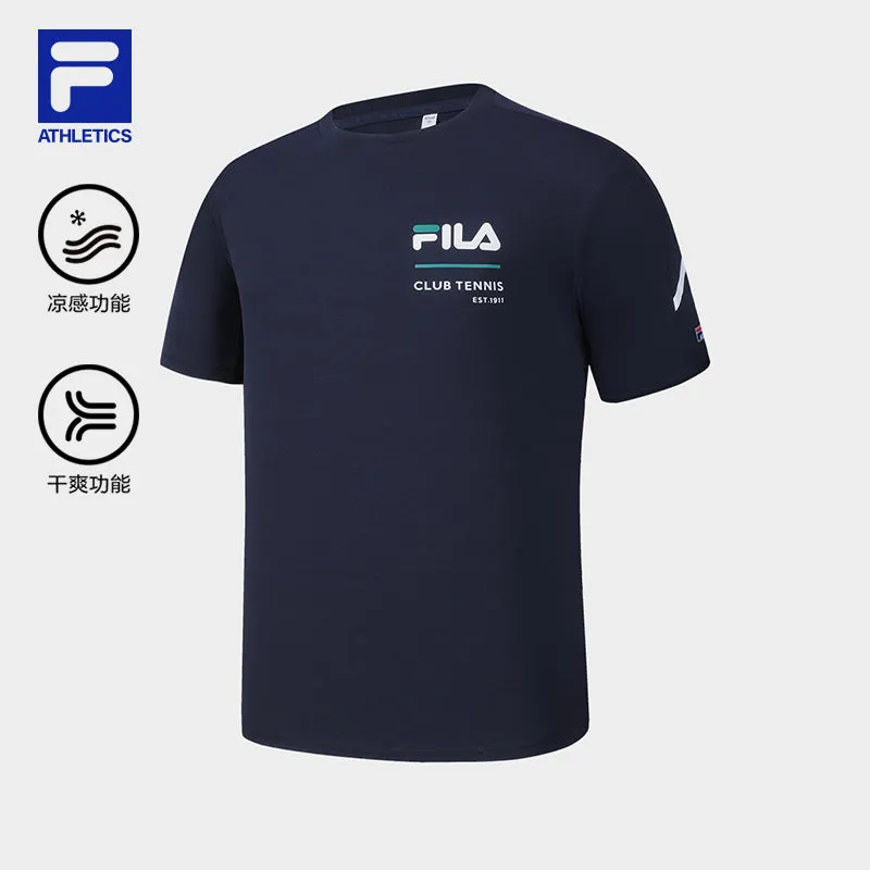 FILA CORE ATHLETICS TENNIS1 ART IN SPORTS Men Short Sleeve T-shirt (Navy)