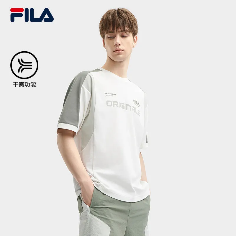 FILA CORE WHITE LINE FILA ORIGINALE Men Short Sleeve T-shirt (Dark Blue / White)