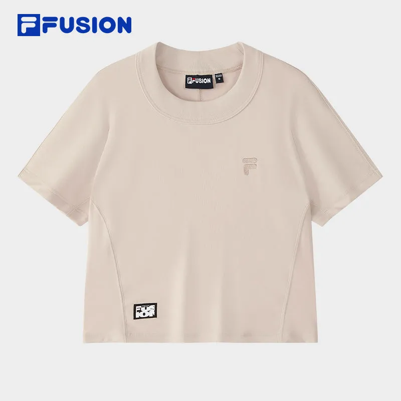 FILA FUSION INLINE WORKWEAR 1 Women Short Sleeve T-shirt (White / Black / Beige)