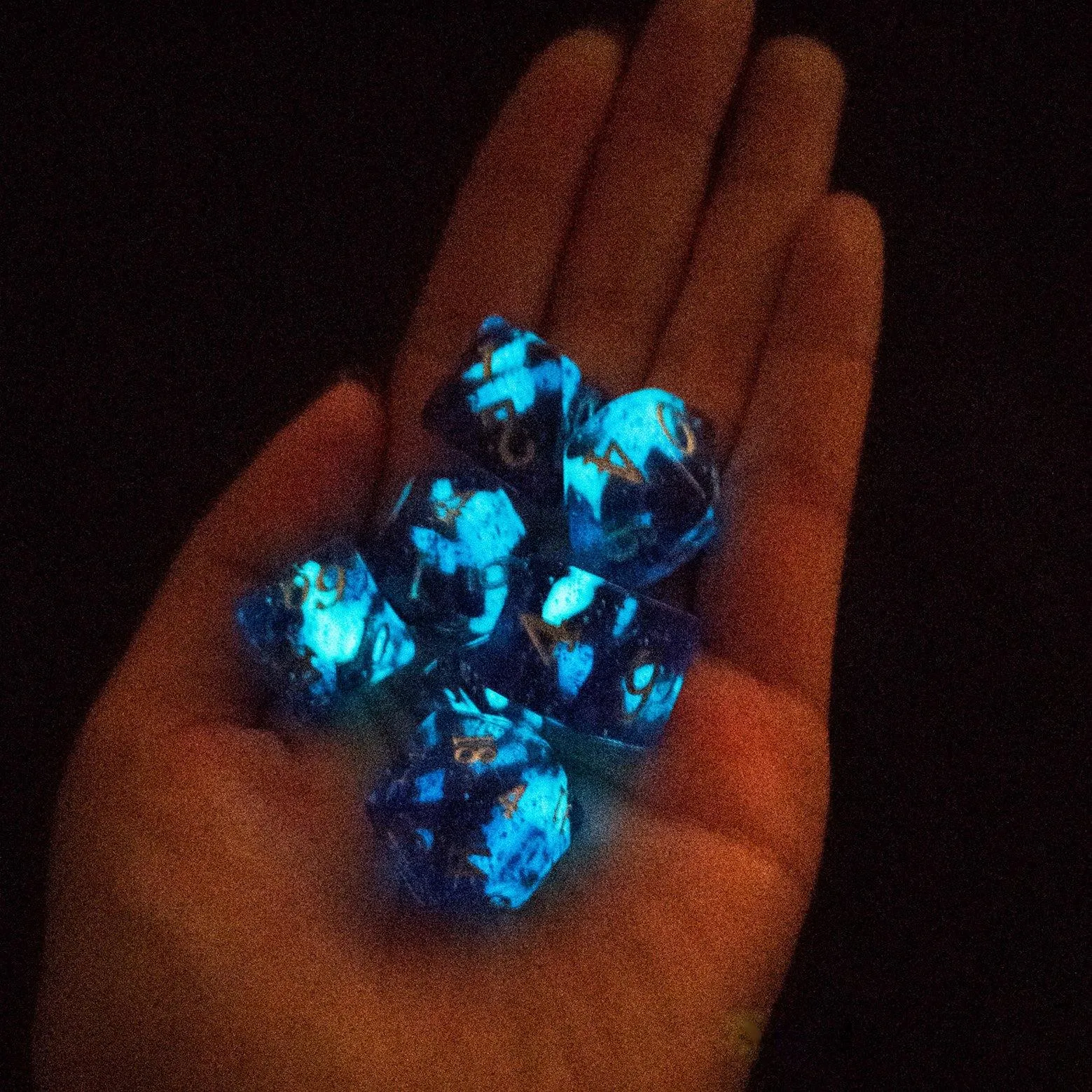 Fire & Ice Glow In The Dark Dice