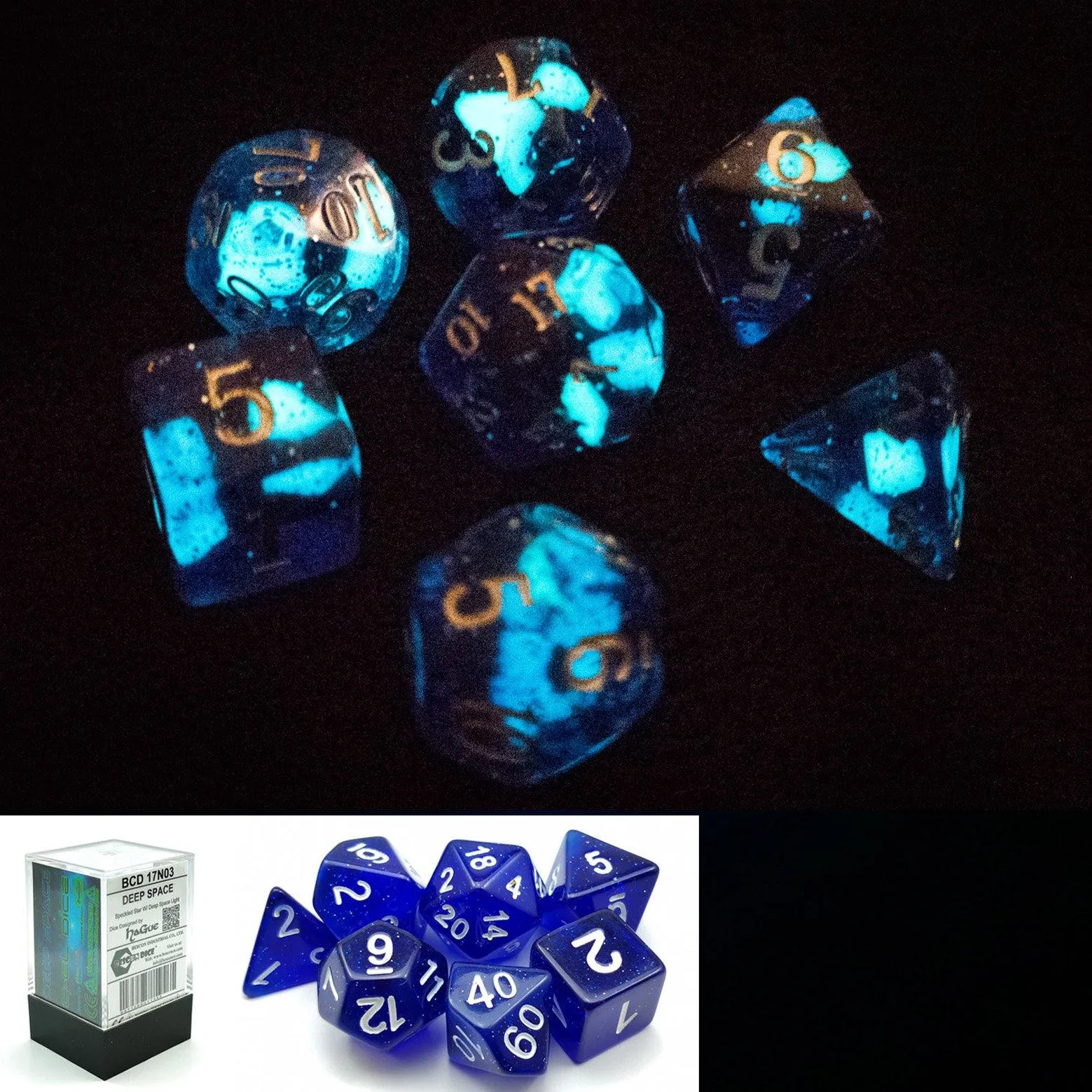 Fire & Ice Glow In The Dark Dice