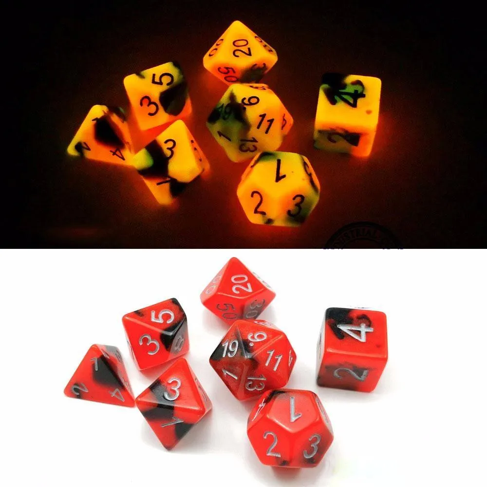 Fire & Ice Glow In The Dark Dice