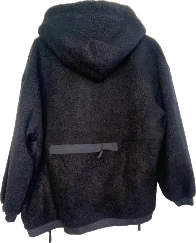 Free People Movement Black Sherpa Fleece Hoodie UK XS