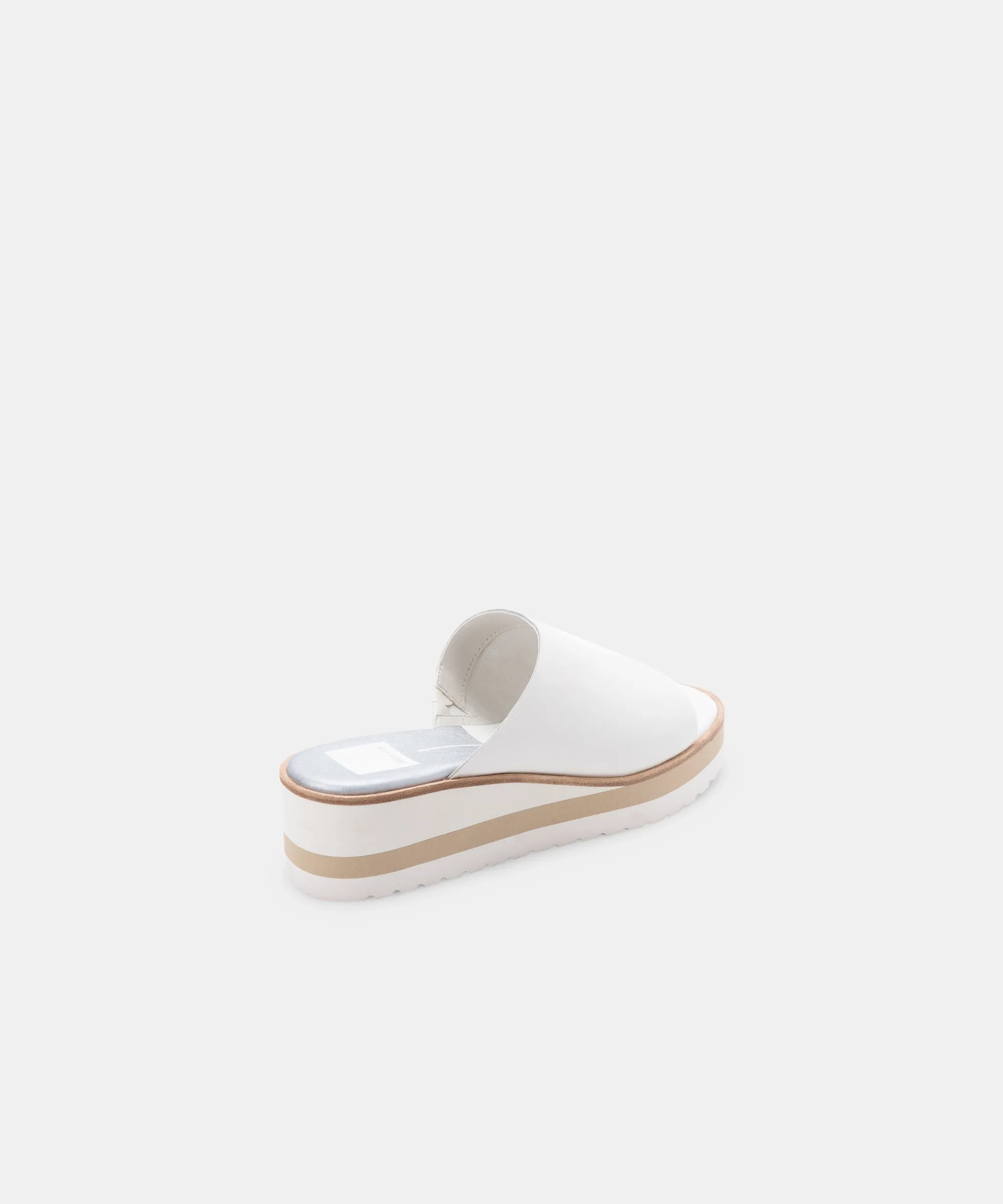 FRETA WEDGES WHITE LEATHER - re:vita