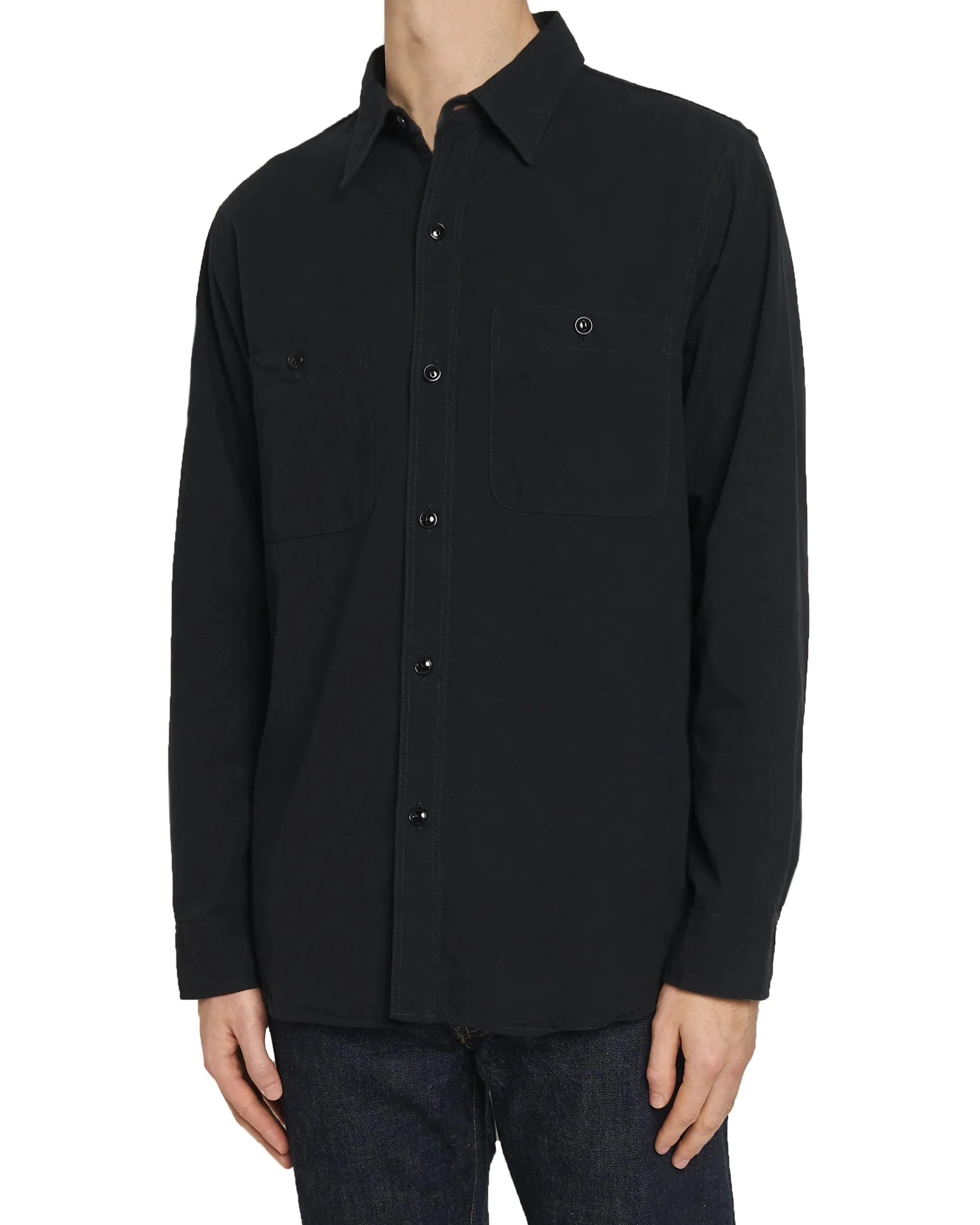 Fullcount Black Chambray Work Shirt