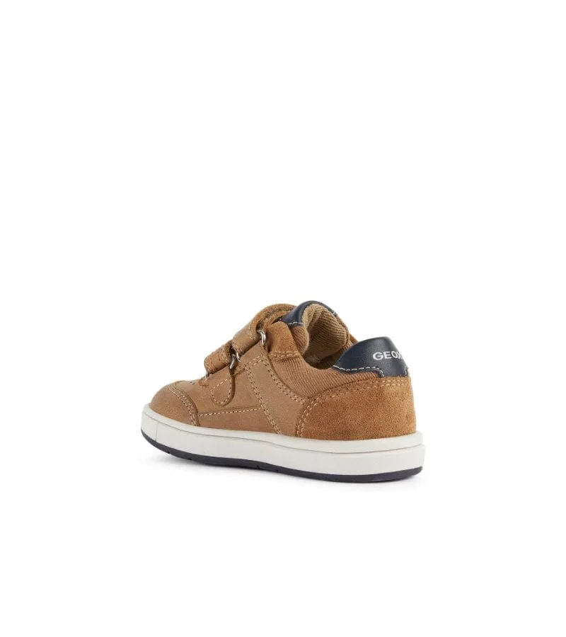 Geox Infant Boys Tan Trottola Leather Shoe B2543A