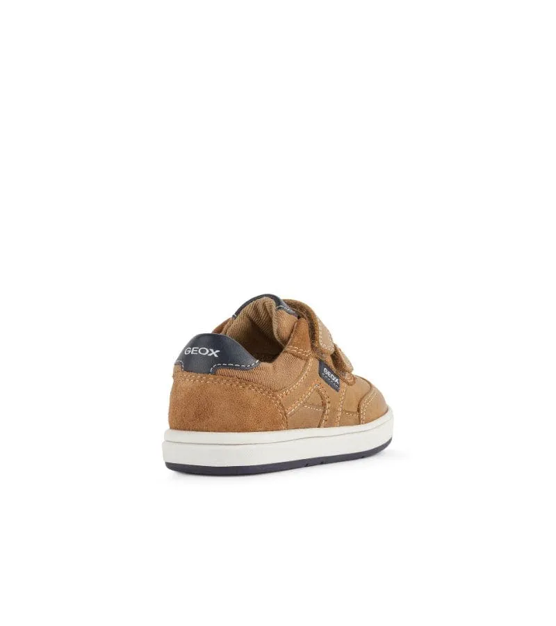 Geox Infant Boys Tan Trottola Leather Shoe B2543A