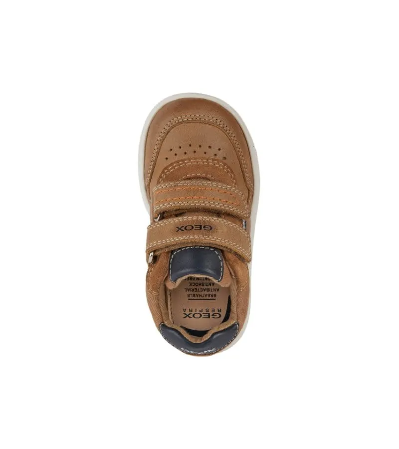 Geox Infant Boys Tan Trottola Leather Shoe B2543A