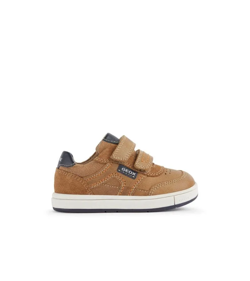 Geox Infant Boys Tan Trottola Leather Shoe B2543A